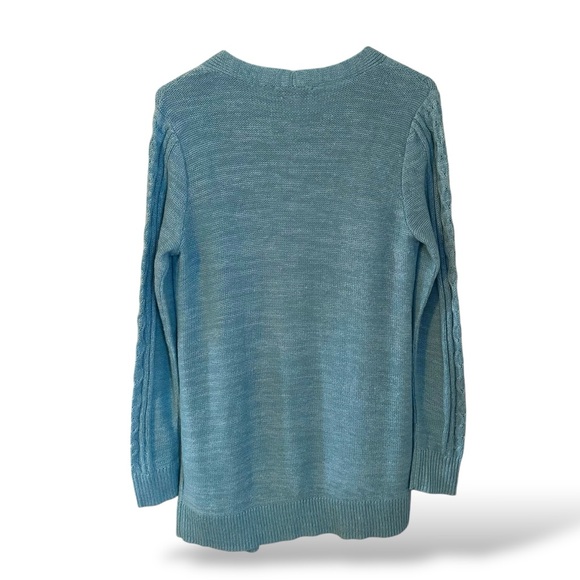 NWOT Christopher & Banks Cable Open Cardigan Sweater - Picture 5 of 5